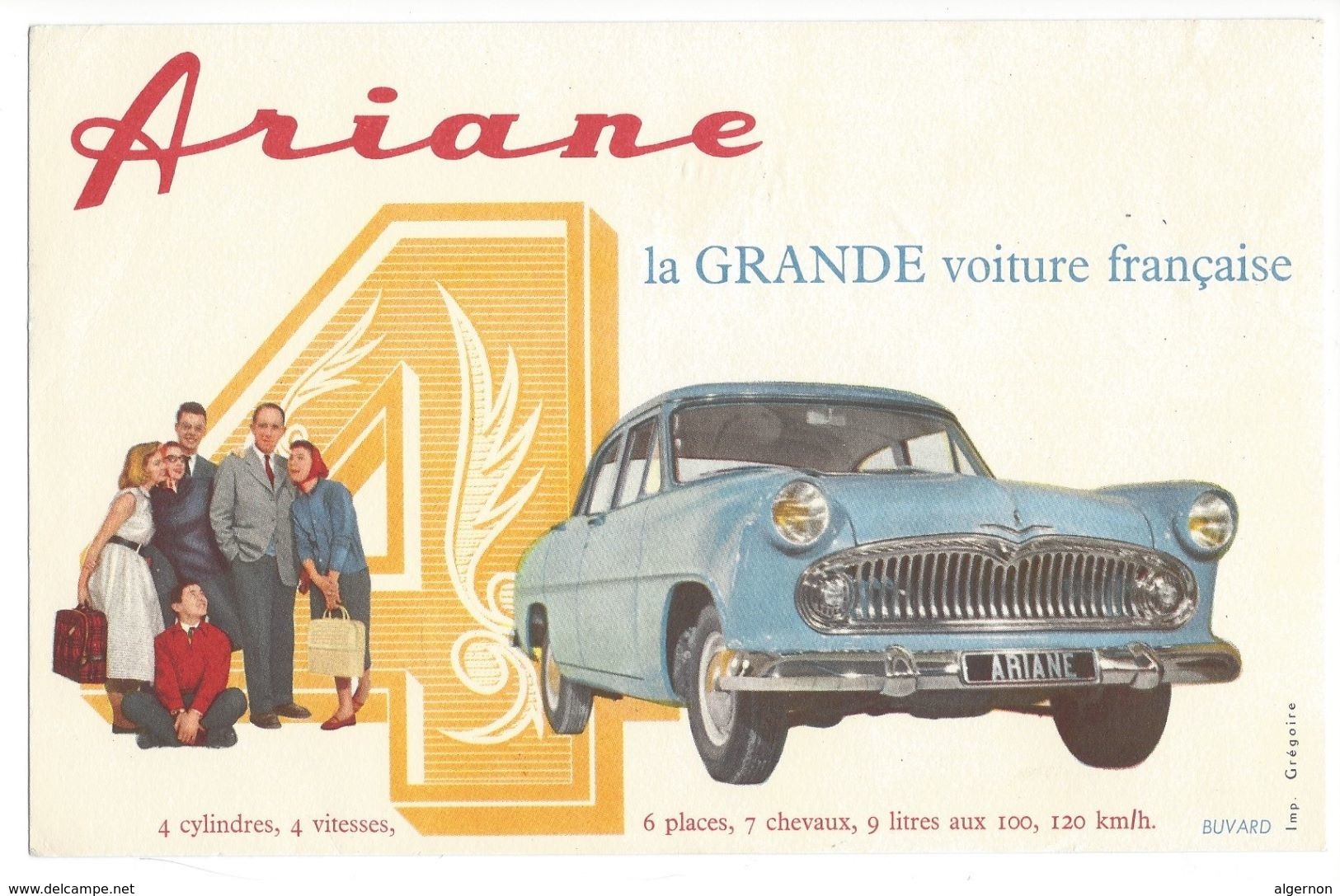 B3 - Buvard Ariane La Grande Voiture Française - Automobile