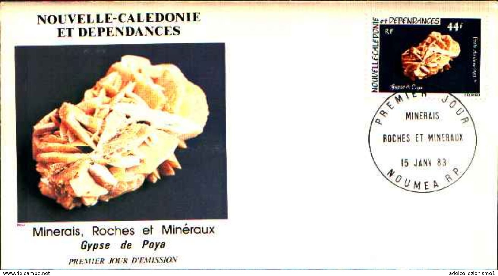 88588) NUOVA CALEDONIA FDC.CON 59F.ROCCE E MINERALI. - 15/6/1983 - Minerali