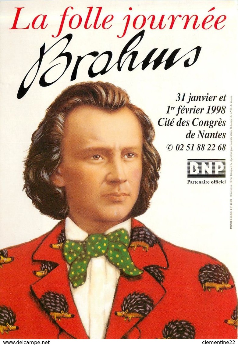 Thème Musique *  Brahms   ( Scan Recto Et Verso) - Werbepostkarten