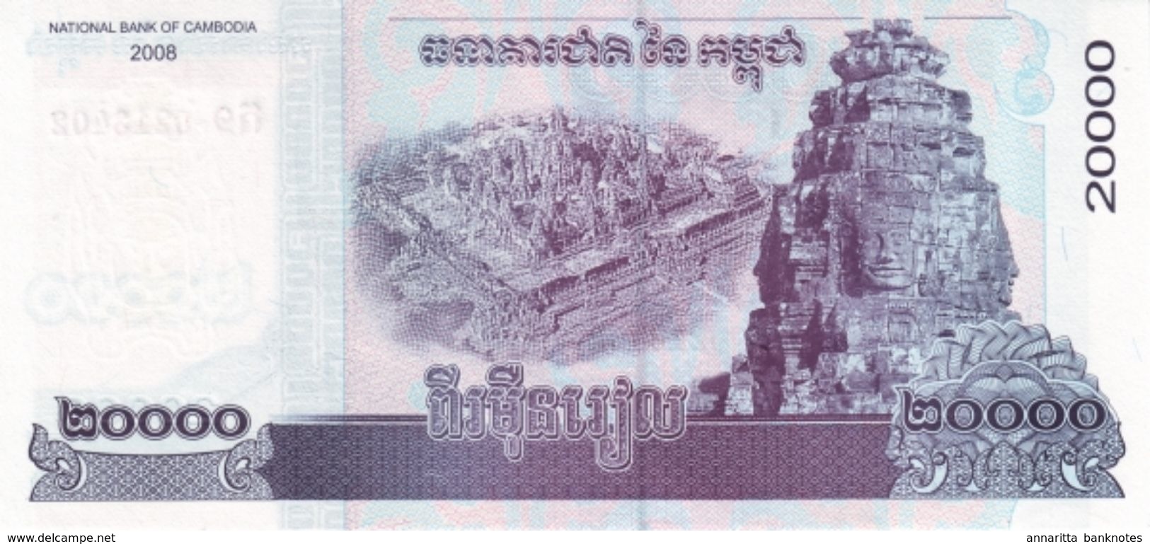 CAMBODIA 20000 RIELS 2008 P-60a UNC  [KH423a] - Cambodia