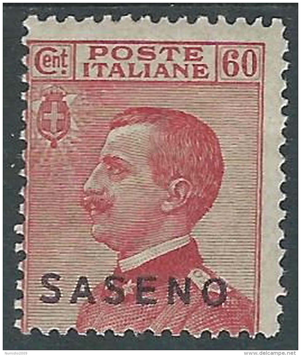 1923 SASENO EFFIGIE 60 CENT MH * - I35-3 - Saseno