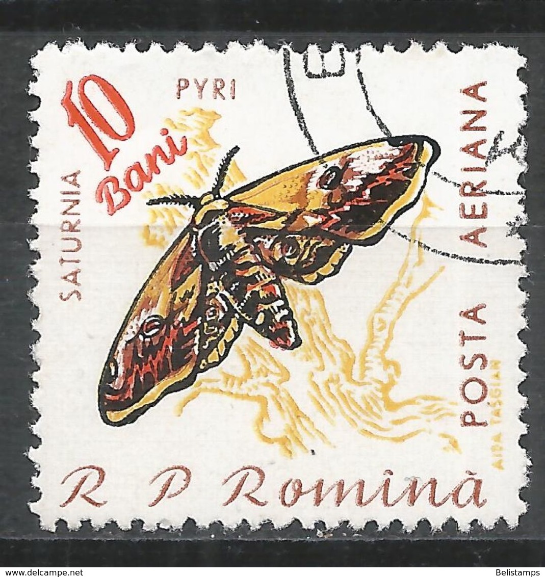 Romania 1960. Scott #C89 (U) Saturnia Pyri, Moth, Insect - Oblitérés