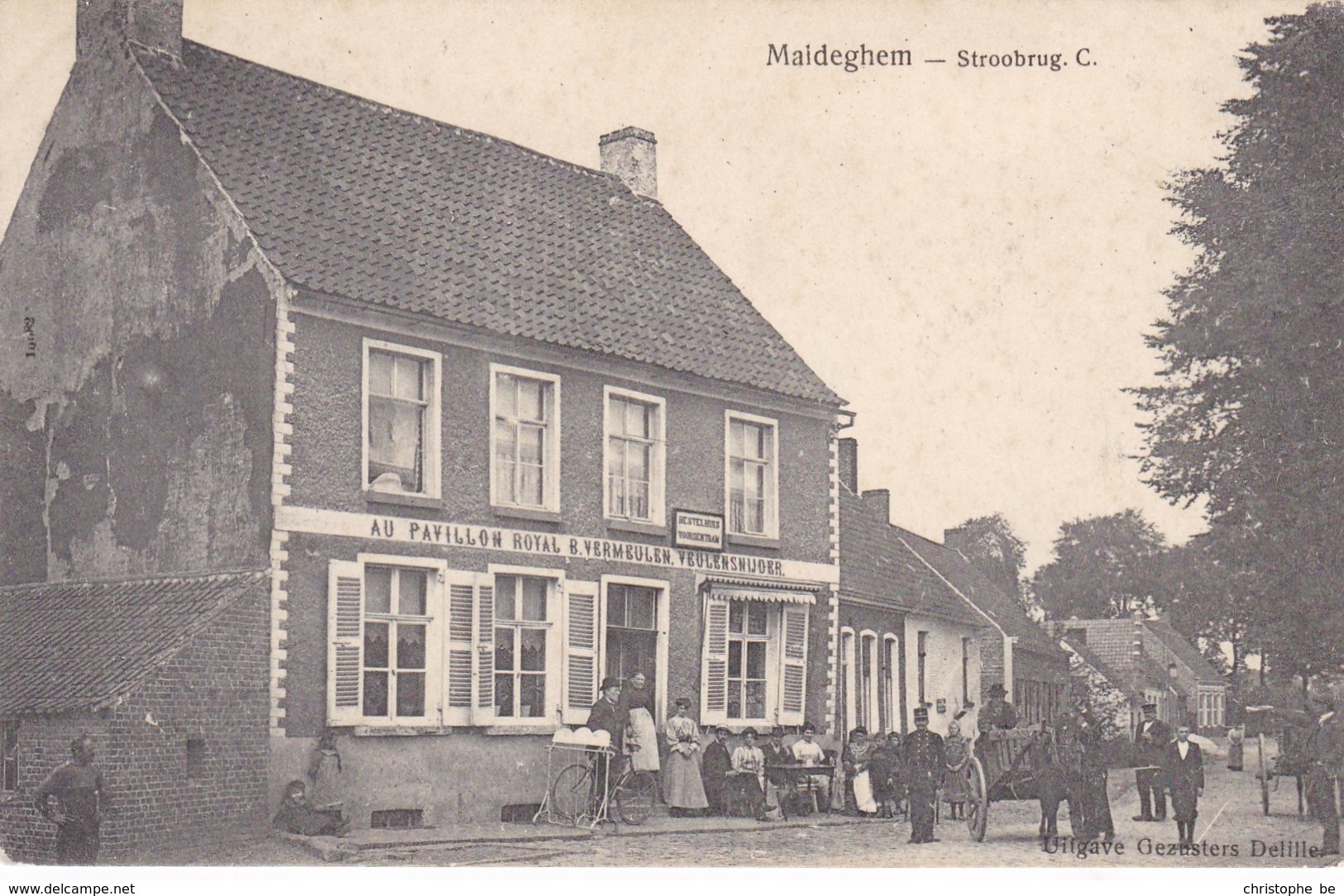 Maldegem, Maldeghem, Stroobrug, Café Au Pavillon Royal, G Vermeulen Veulensnijder (pk43562) - Maldegem