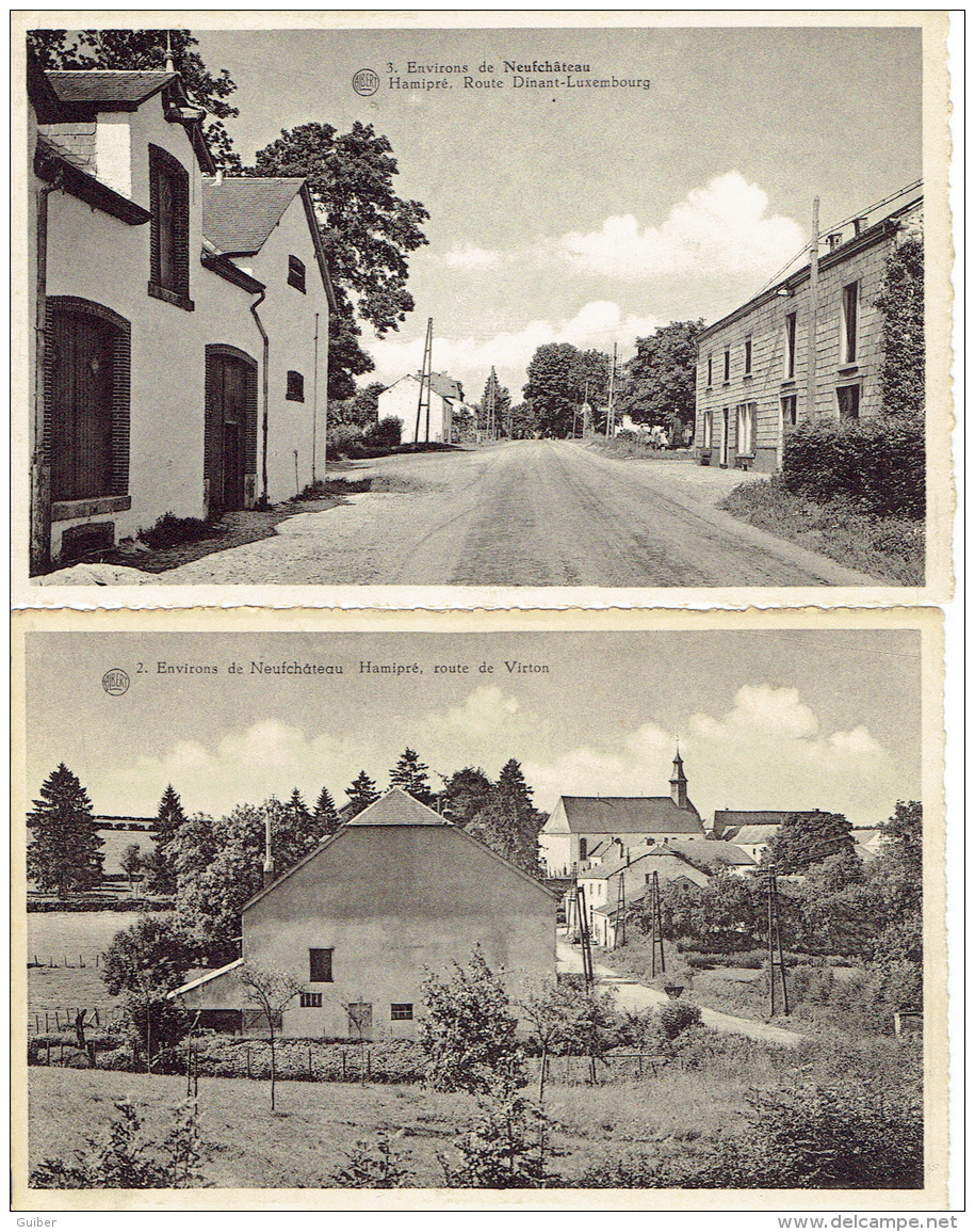 Environs De Neufchateau Hamipré 2 CARTES  Route De Virton  Et Route De Dinant  N° 2 &amp; 3 - Neufchâteau