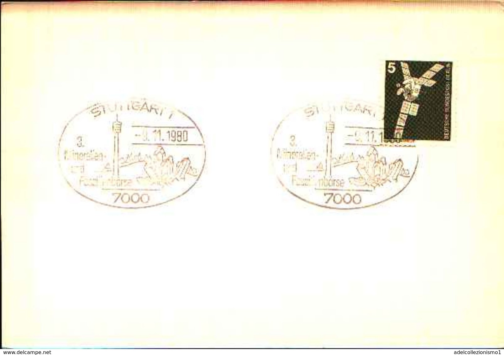 88601) Germania Fdc- Con 5 D.ordinaria.-con Bollo Speciale Esposizione Di Minerali E Fossili  A STUTGART- 9/11/1980 - Minerali