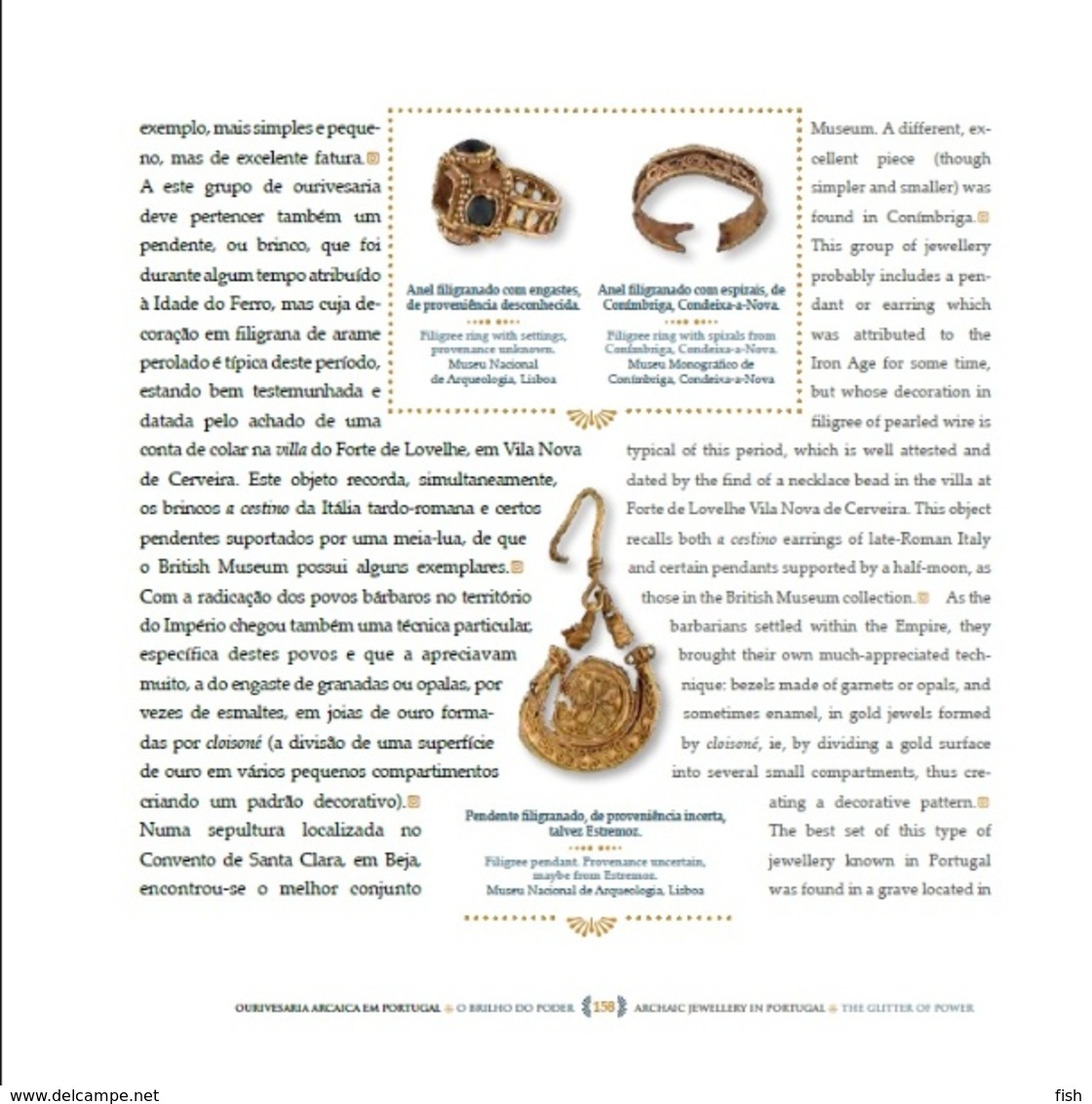 Portugal ** & CTT, Thematic Book With Stamps, Archaic Jewelery In Portugal 2013 (86427) - Libro Del Año