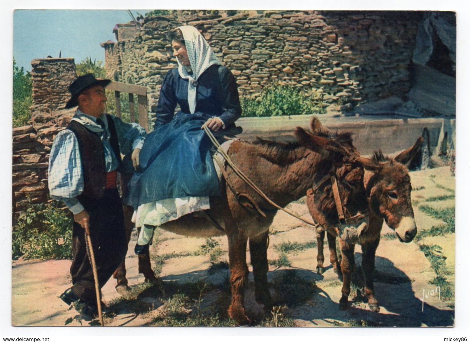 CORSE-La Corse, Oasis De Beauté,un Sourire Pour Le Galant (animée,âne Et Anon)-griffe PARIS 05 Tp Type Marianne Béquet - Corse