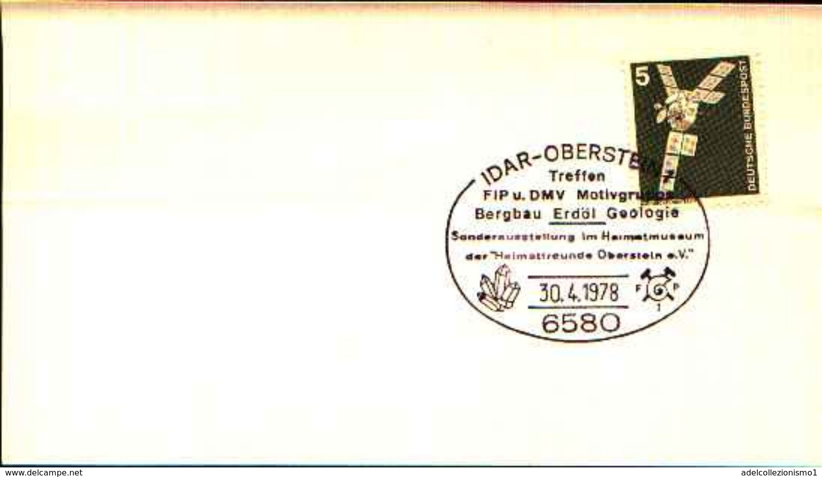 88610) Germania Fdc- Con 5 D.ordinaria.-con Bollo Speciale Esposizione Di Minerali E Fossili  A Idar Obertsten- 3/4/1978 - Minerali