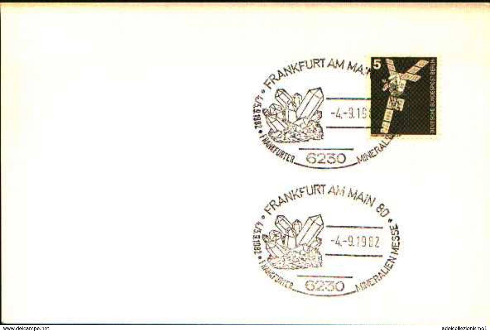 88612) Germania Fdc- Con 5 D.ordinaria.-con Bollo Speciale Esposizione Di Minerali E Fossili  A Frankfurt- 4/9/1982 - Minerali