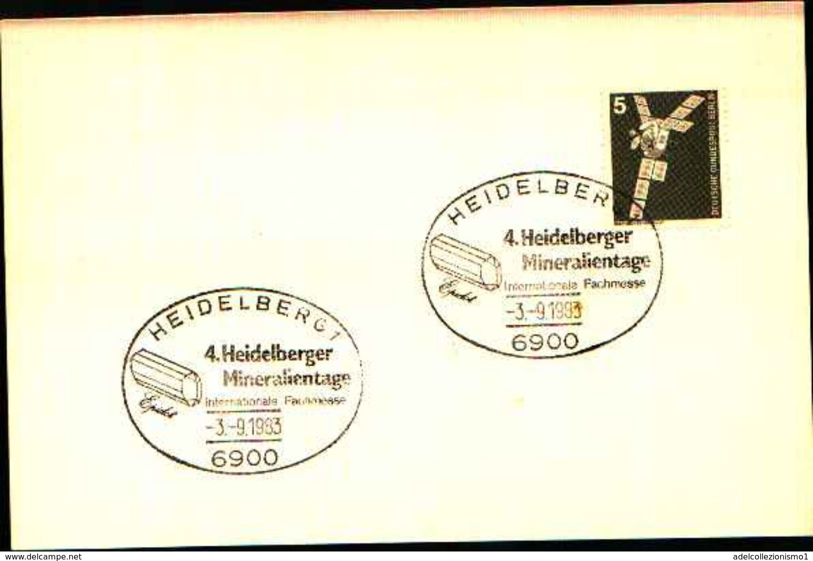 88621) Germania Fdc- Con 5 D.ordinaria.-con Bollo Speciale Esposizione Di Minerali E Fossili  A Heidelberg- 3/9/1983 - Minéraux