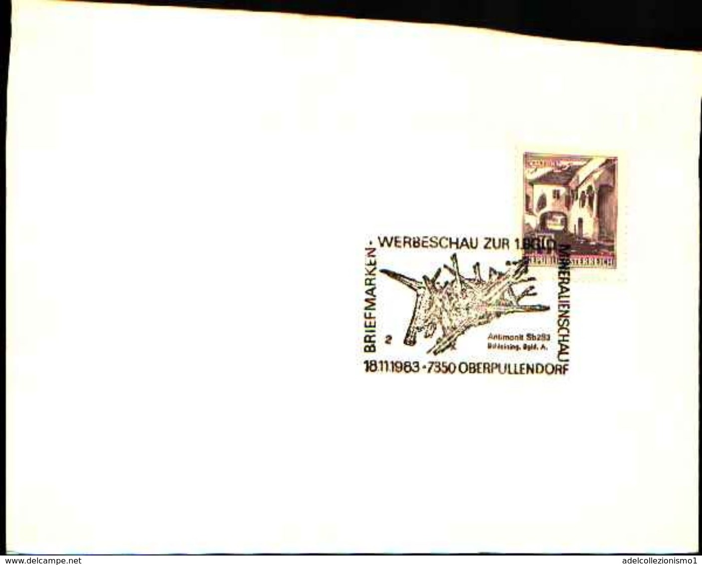 88619) Austria Fdc- Con 20pf.castelli..-con Bollo Speciale Esposizione Di Minerali E Fossili- Oberpullendorf -18/11/1983 - Minerals