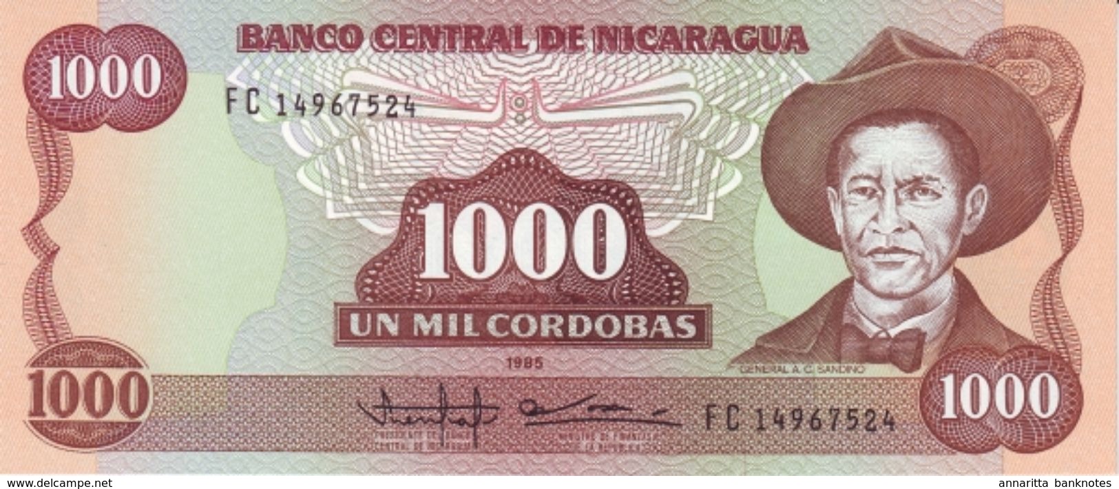 NICARAGUA 1000 CÓRDOBAS 1985 P-156b UNC WITHOUT WATERMARK [NI450b] - Nicaragua