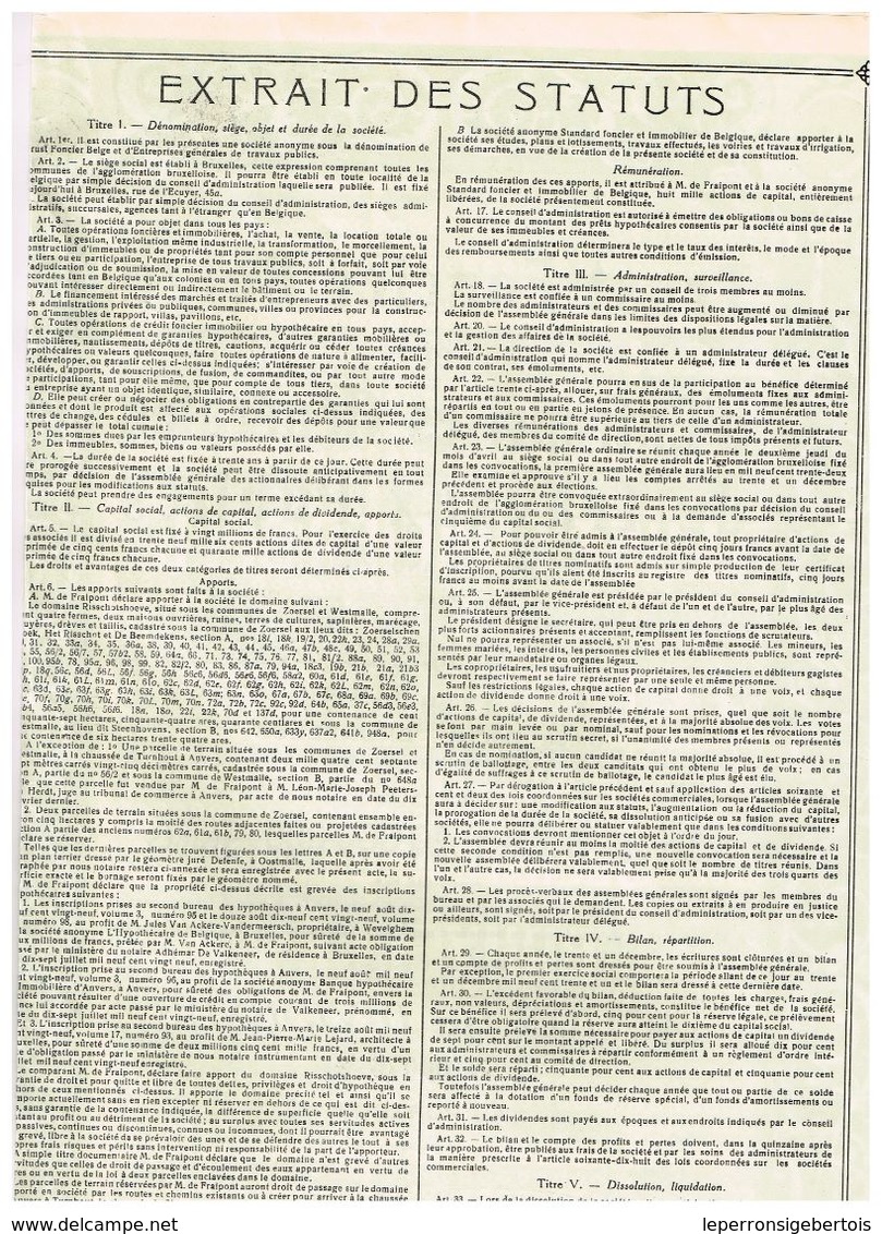 Ancienne Action - Trust Foncier Belge Et D'Entreprises De Travaux Publics  - Titre De 1930 - Industrie