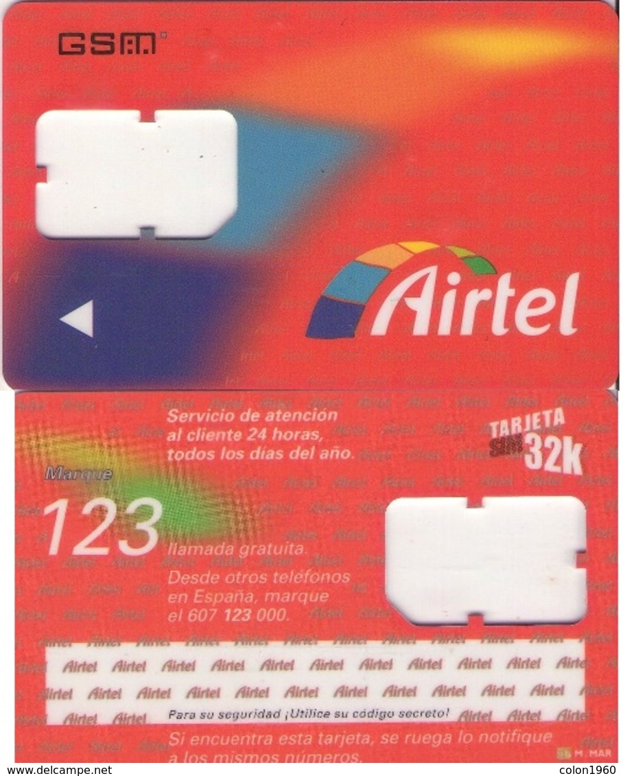 TARJETA TELEFONICA DE ESPAÑA, (SIM) 232. - Airtel