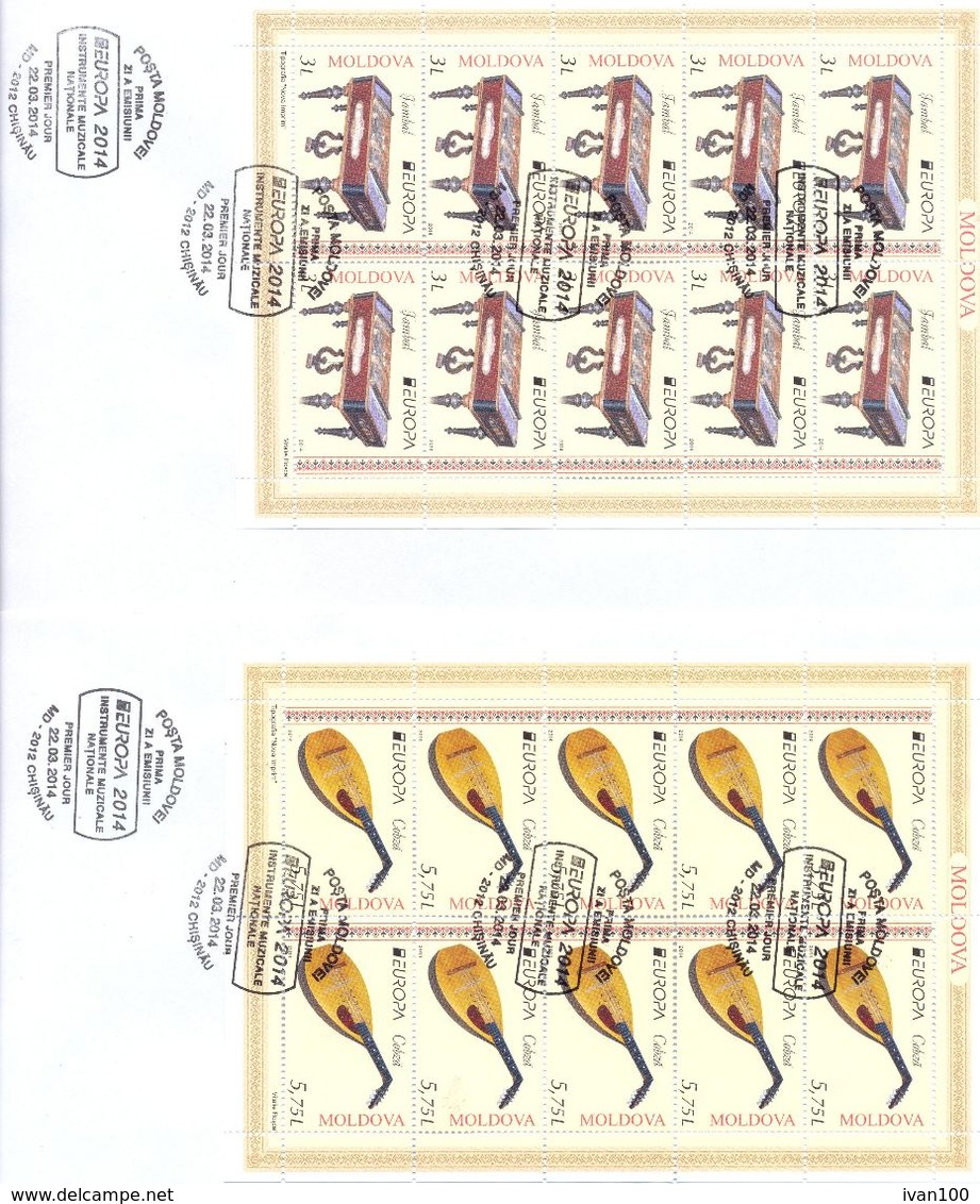 2014.  Europa 2014, 2 FDC With Sheetlets,  Mint/** - 2014