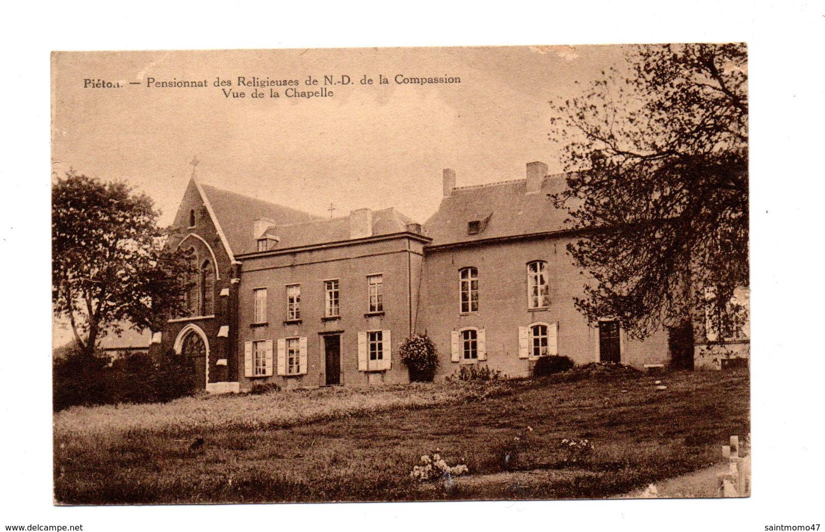 BELGIQUE . Piéton . Pensionnat Des Religieuses De Notre-Dame De La Compassion . Vue De La Chapelle - Réf. N°7659 - - Sonstige & Ohne Zuordnung