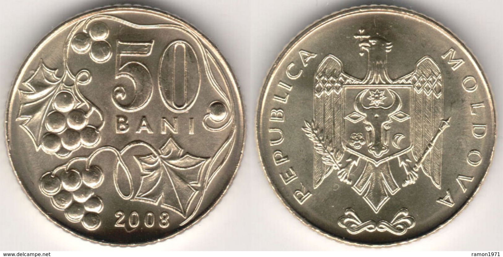 Moldova - 50 Bani 2008 UNC BANK BAG - Moldavie