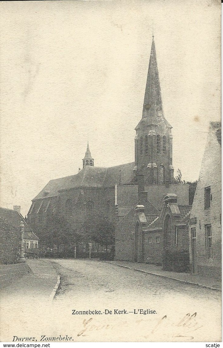 Zonnebeke.  -   De Kerk   -  1907 - Zonnebeke