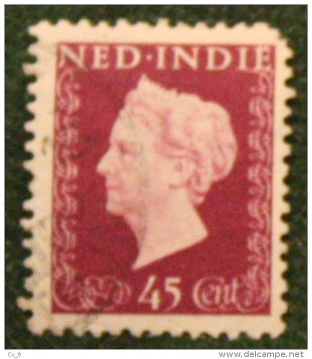 45 Ct Koningin Wilhelmina NVPH 341 1948 Gestempeld / Used NEDERLAND INDIE / DUTCH INDIES - Niederländisch-Indien