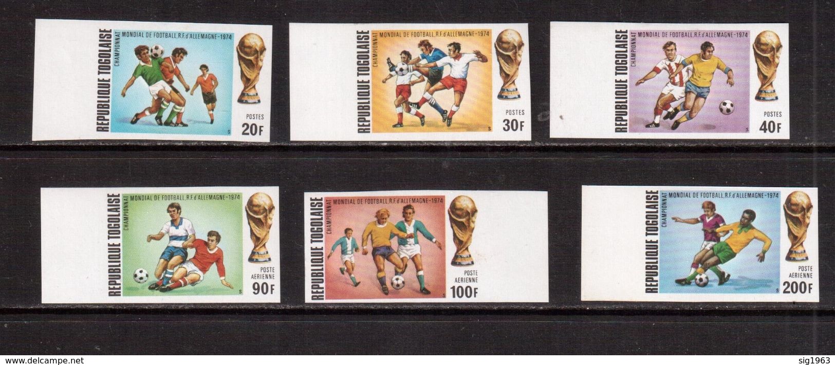 Togo-1974,(Mi.1017B-1022B) Imper., Football, Soccer, Fussball,calcio,MNH - 1974 – Germania Ovest