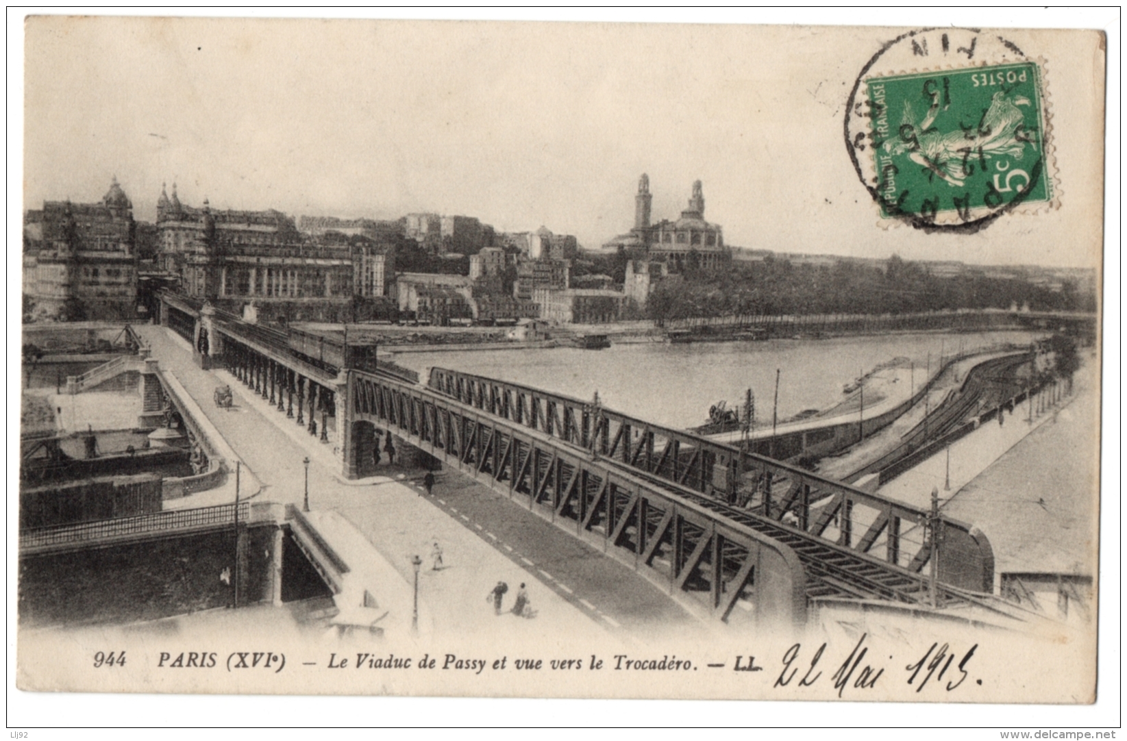 CPA 75 - PARIS - 944. Le Viaduc De Passy Et Vue Vers Le Trocadéro - LL - Metro, Stations