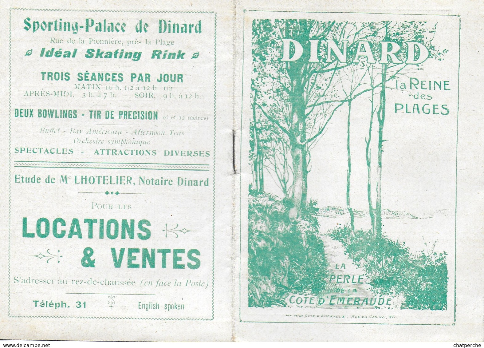 HORAIRES DINARD REINE DES PLAGES VEDETTES TRAMWAY DINARD SAINT BRIAC PLAN PUBLICITE  LIVRET - Europe