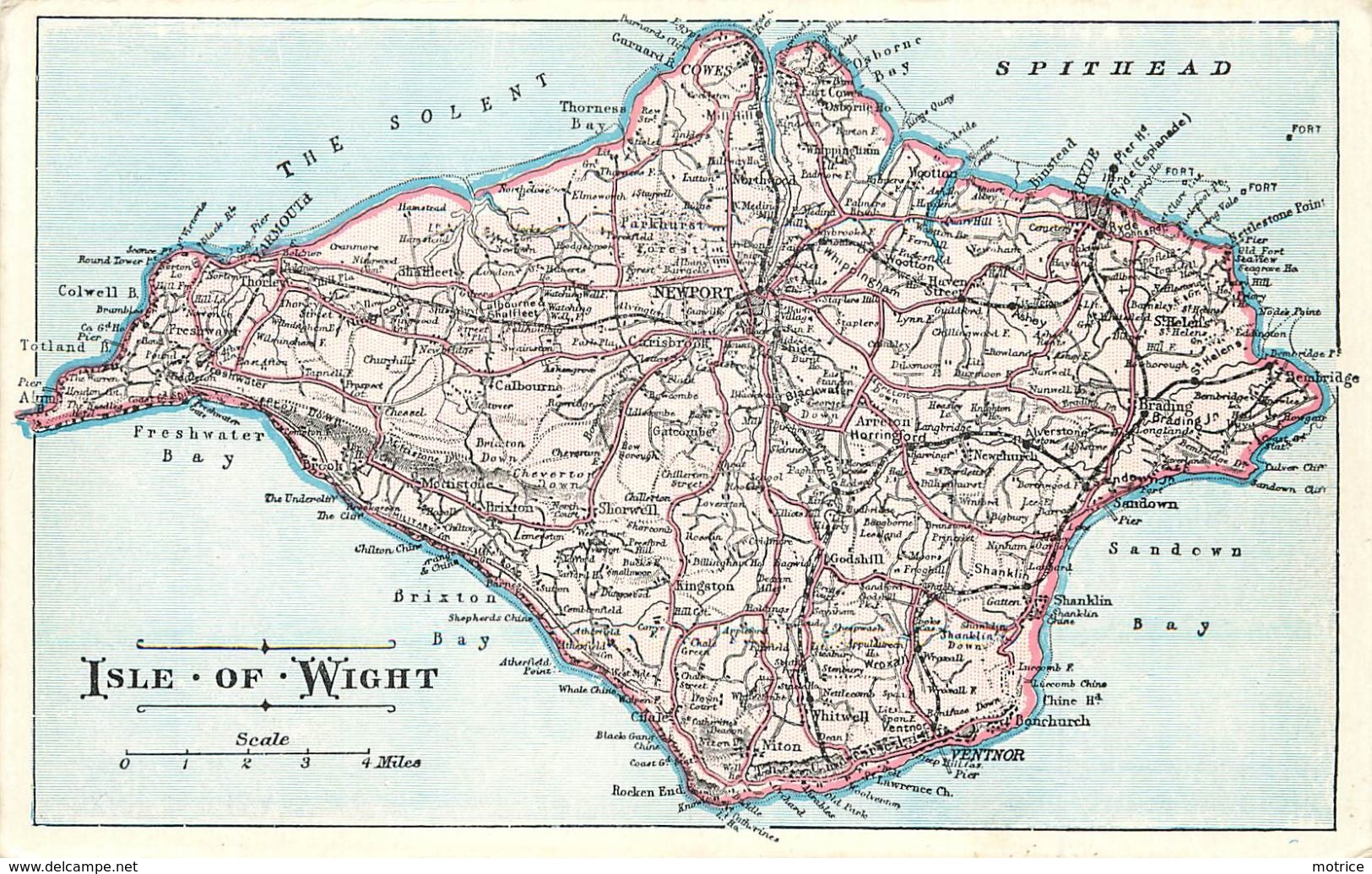 ISLE OF WIGHT - Carte De L'ile. - Other & Unclassified