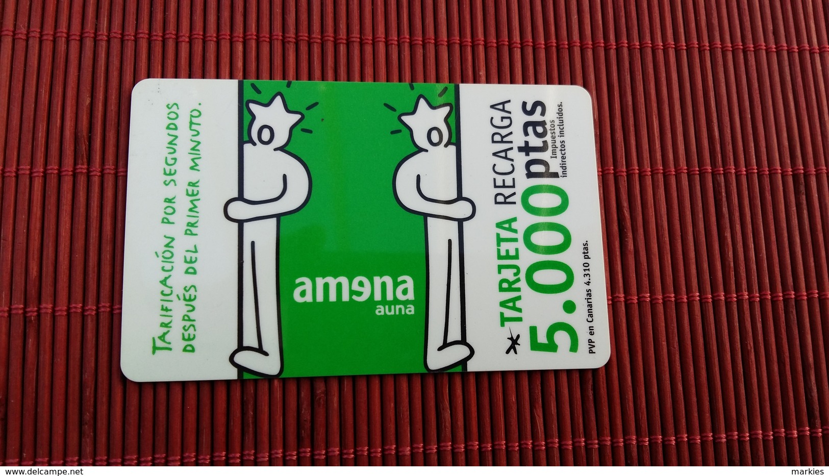 Prepaidcard Spain Amena Auna   Used 2 Scans - Amena - Retevision