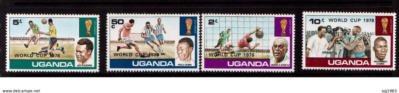 Uganda-1978,(Mi.183-186) , Football, Soccer, Fussball,calcio,MNH - 1978 – Argentina