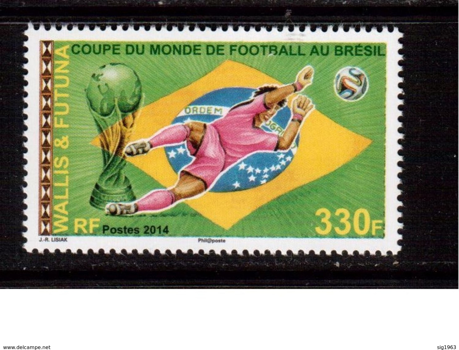 Wallis Et Futuna-2014,(Mi.), Football, Soccer, Fussball,calcio,MNH - 2014 – Brazil