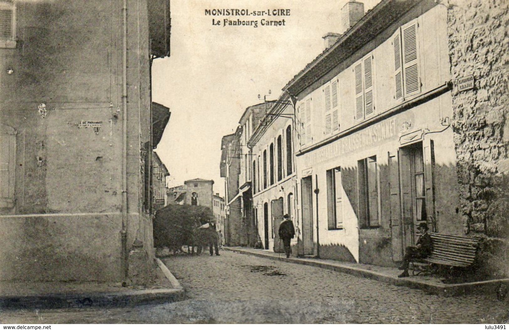 CPA - MONISTROL-sur-LOIRE (43) - Aspect Du Faubourg Carnot En 1917 - Monistrol Sur Loire