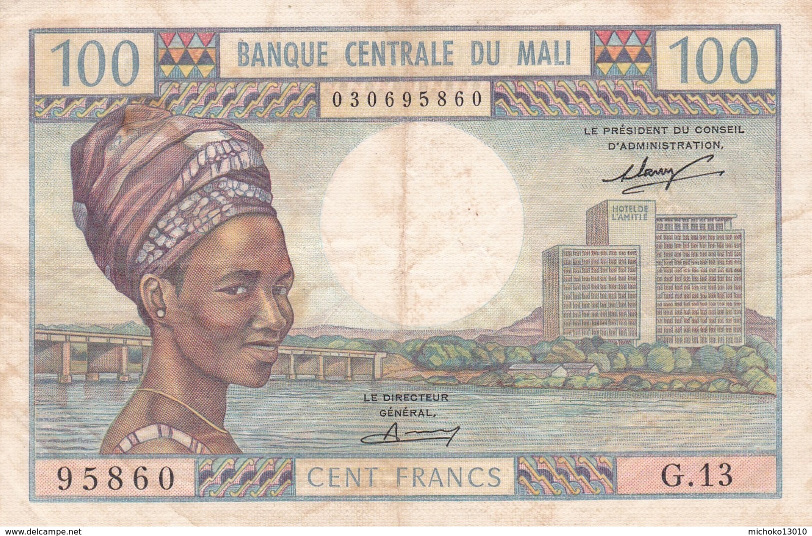 BILLET 100 FRANCS BANQUE CENTRALE DU MALI PICK 11 VOIR SCAN - Mali