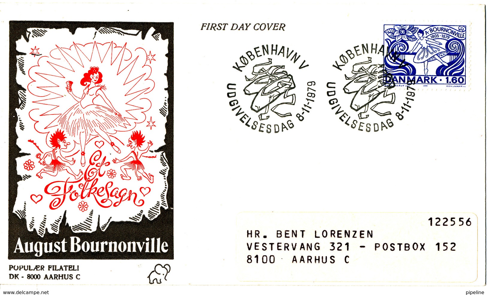 Denmark FDC 8-11-1979 August Bournonville With Nice Cachet - FDC