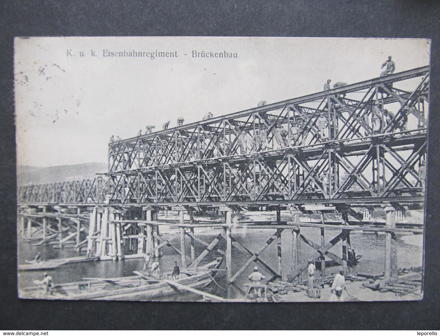 AK KORNEUBURG Brückenbau 1915 ///  D*30503 - Korneuburg