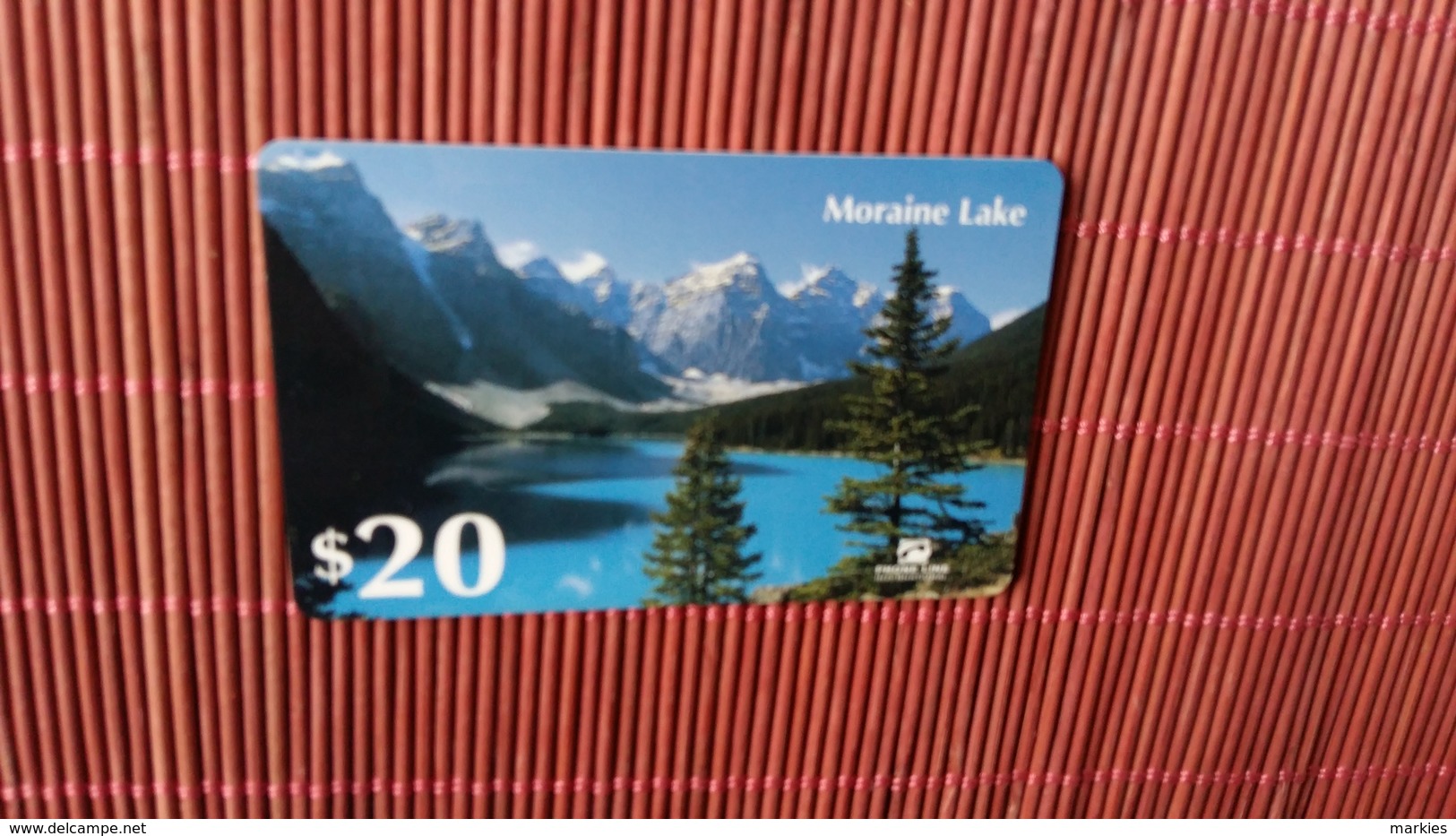 Prepaidcard Moraine Lake  20 $ Used 2 Scans Rare - Sonstige & Ohne Zuordnung