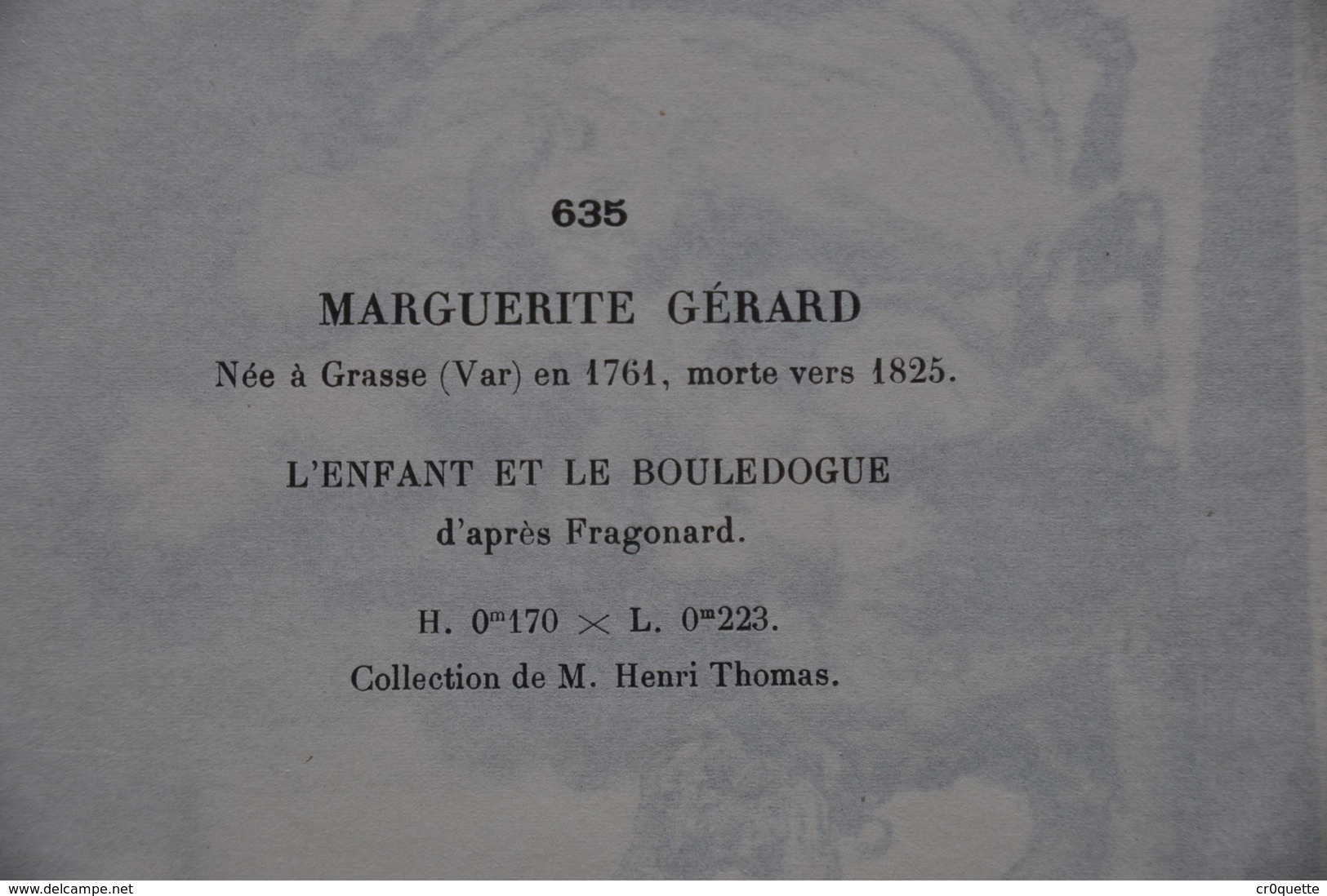 GRAVURE 635 / L'ENFANT ET LE BOULEDOGUE  D'après FRAGONARD Par MARGUERITE GERARD Né à GRASSE En 1761 - Stiche & Gravuren