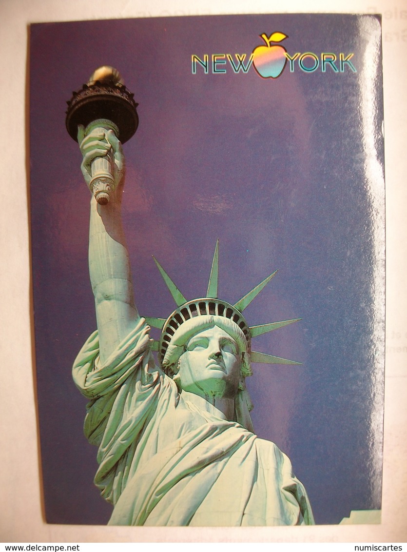 Carte Postal Etats Unis New York - Statue Of Liberty ( Couleur Oblitérée 2 Timbres Wood Duck) - Statue De La Liberté