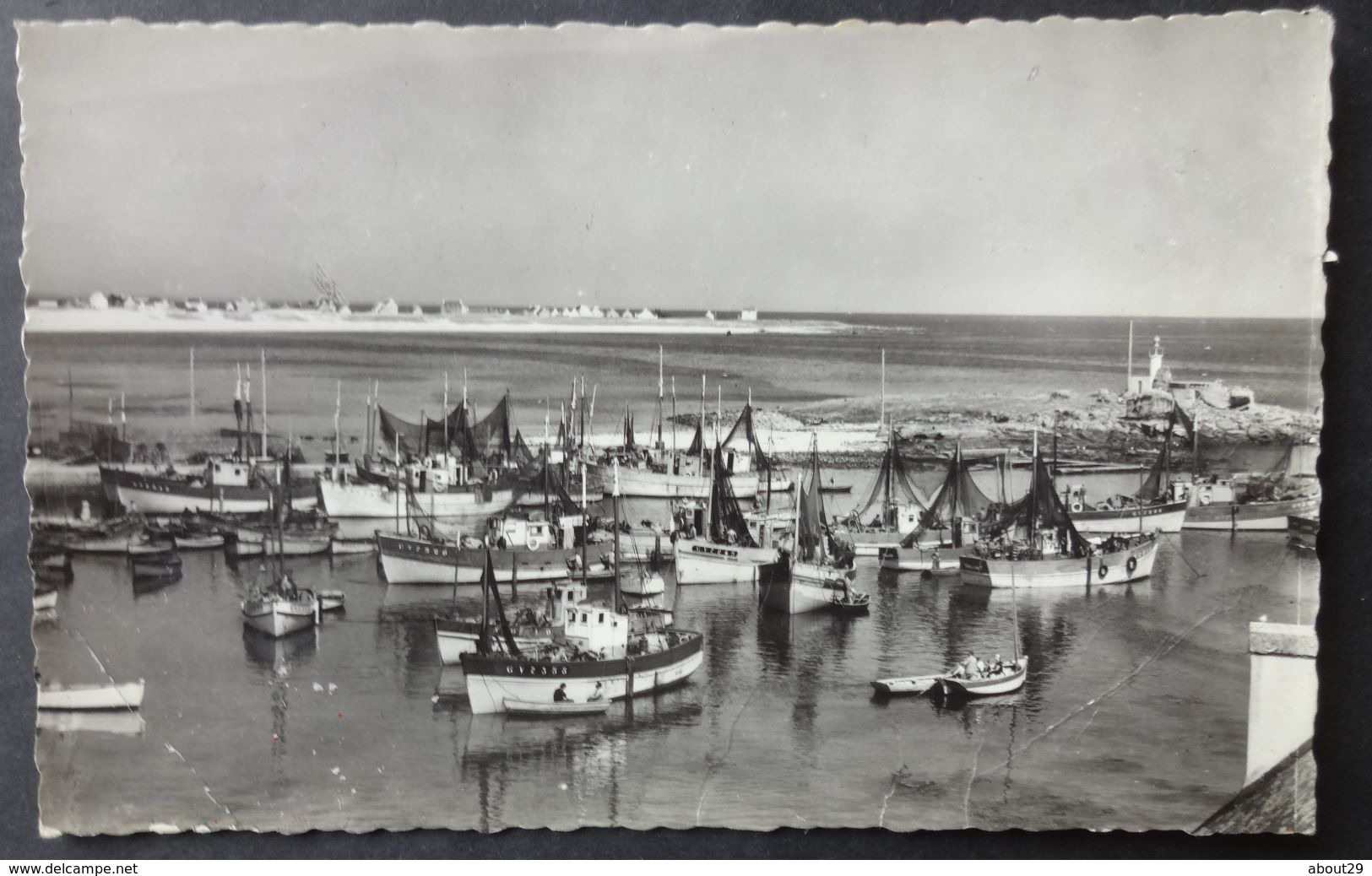 CPSM 29 LESCONIL - Le Port, La Plage Des Sables Blancs - Pouillot Ehanno 309 - Voir état - Réf. S 27 - Lesconil