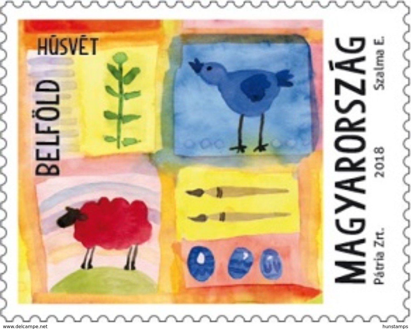 HUNGARY 2018. Easter / Animals Nice Stamp (I Can Send With Corner Text) MNH (**) - Ungebraucht