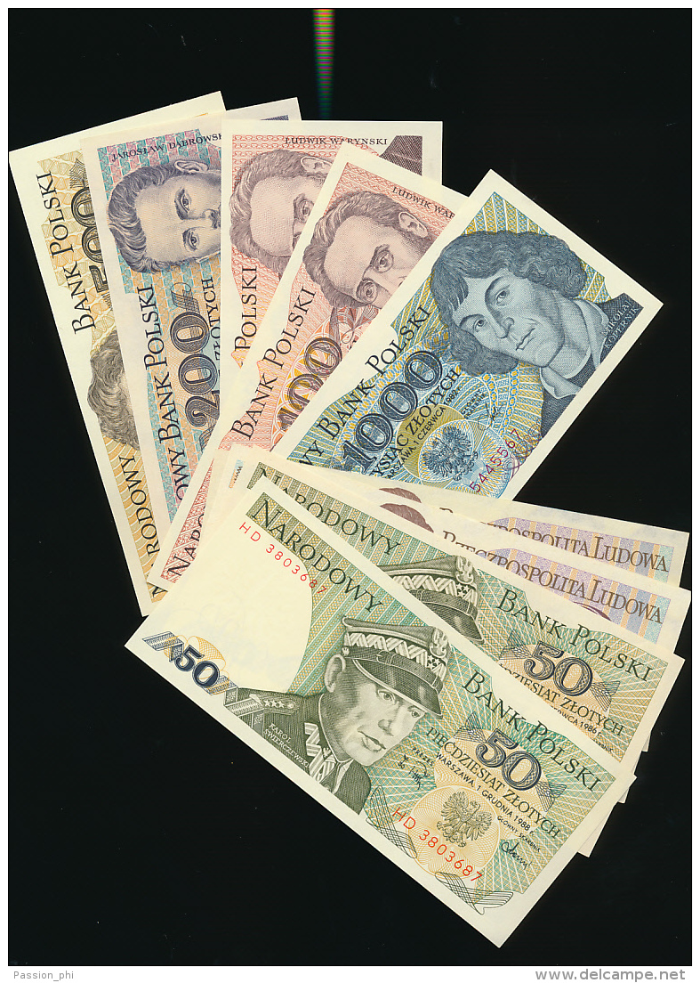 POLAND BANK NOTE SELECTION UNUSED - Polonia