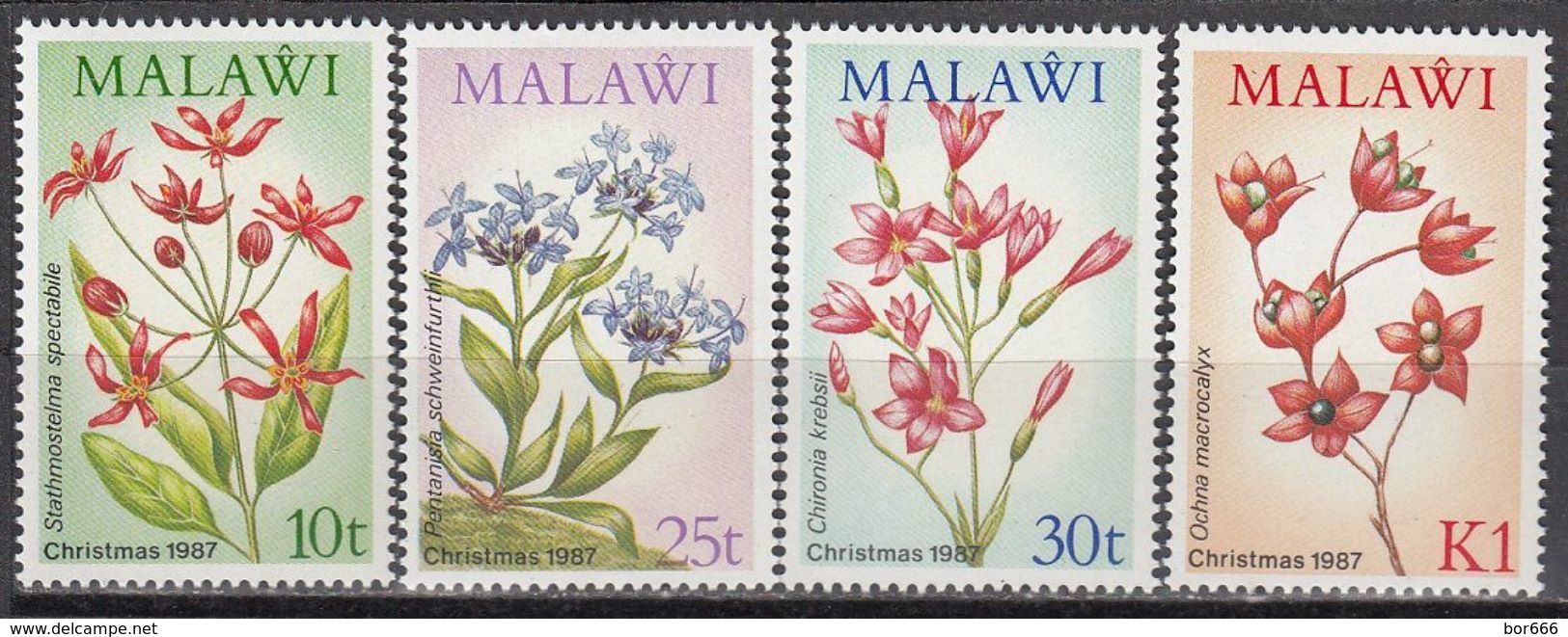 Malawi - FLOWERS / CHRISTMAS 1987 MNH - Malawi (1964-...)