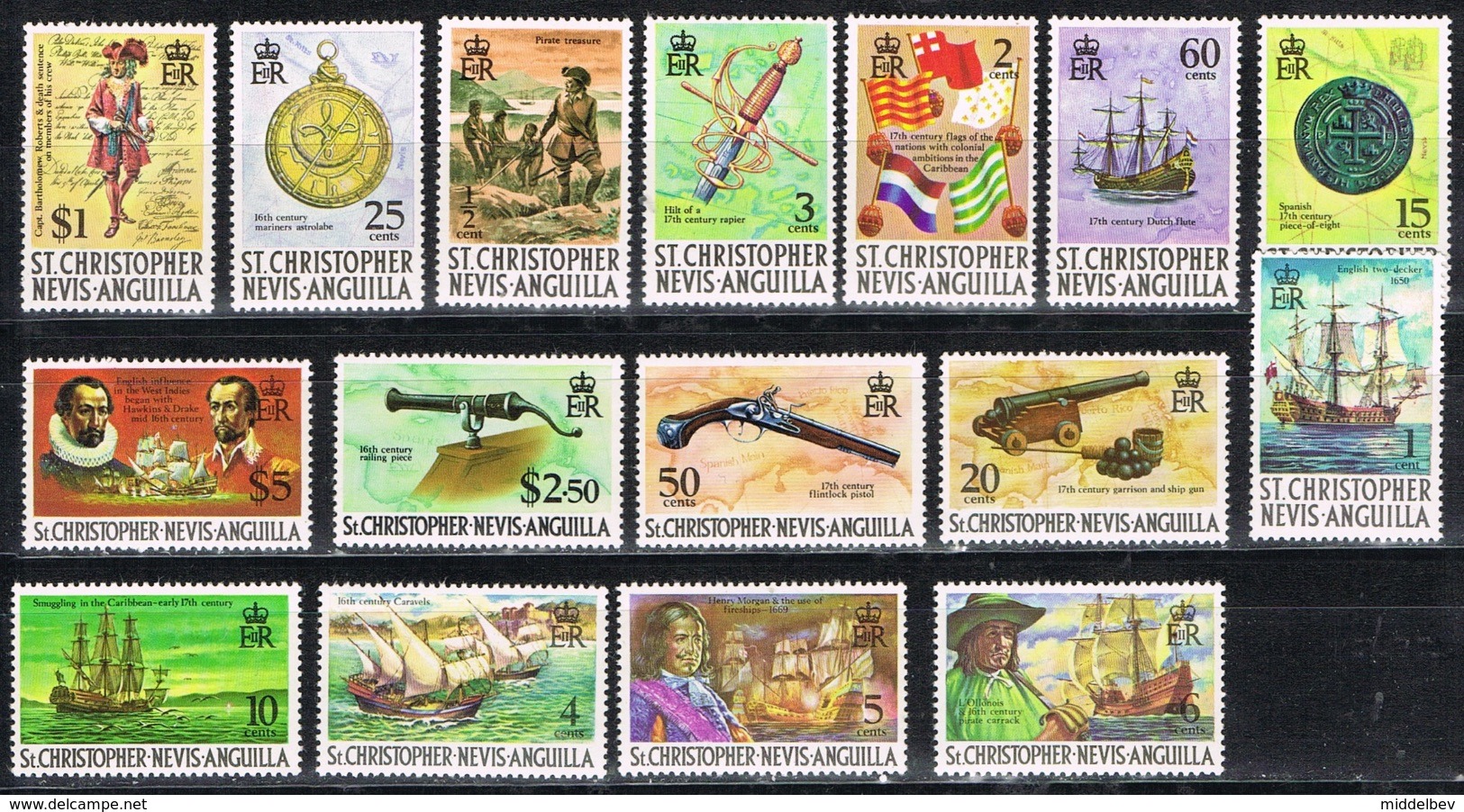 DO 6054 ST KITTS & NEVIS  XX  YVERT NRS 220/235 ZIE SCAN - St.Kitts And Nevis ( 1983-...)