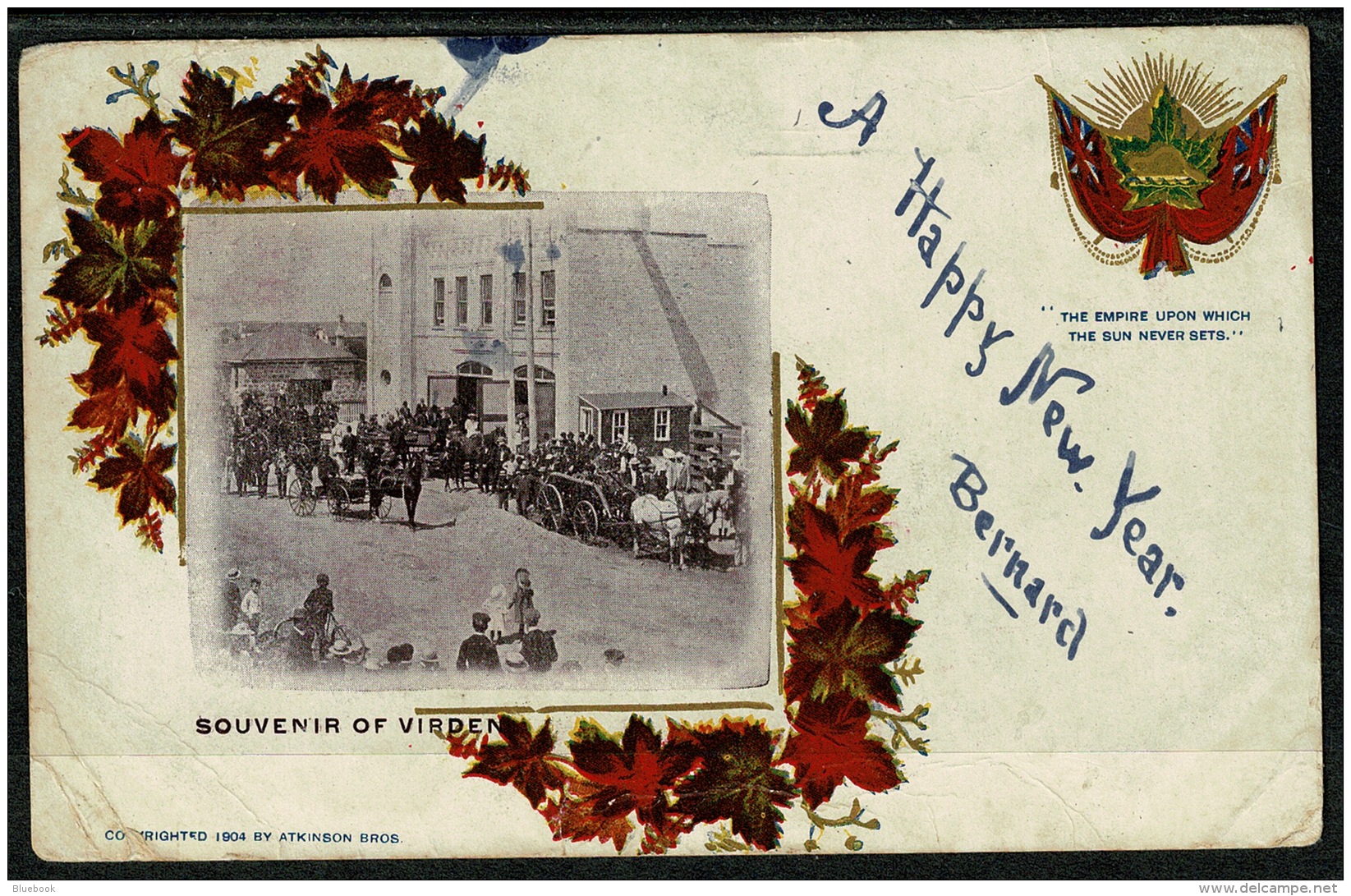 RB 1200 -  1905 Postcard - Virden Canada To Tonbridge Kent - Scarce Hargrave Manitoba Postmark - Covers & Documents