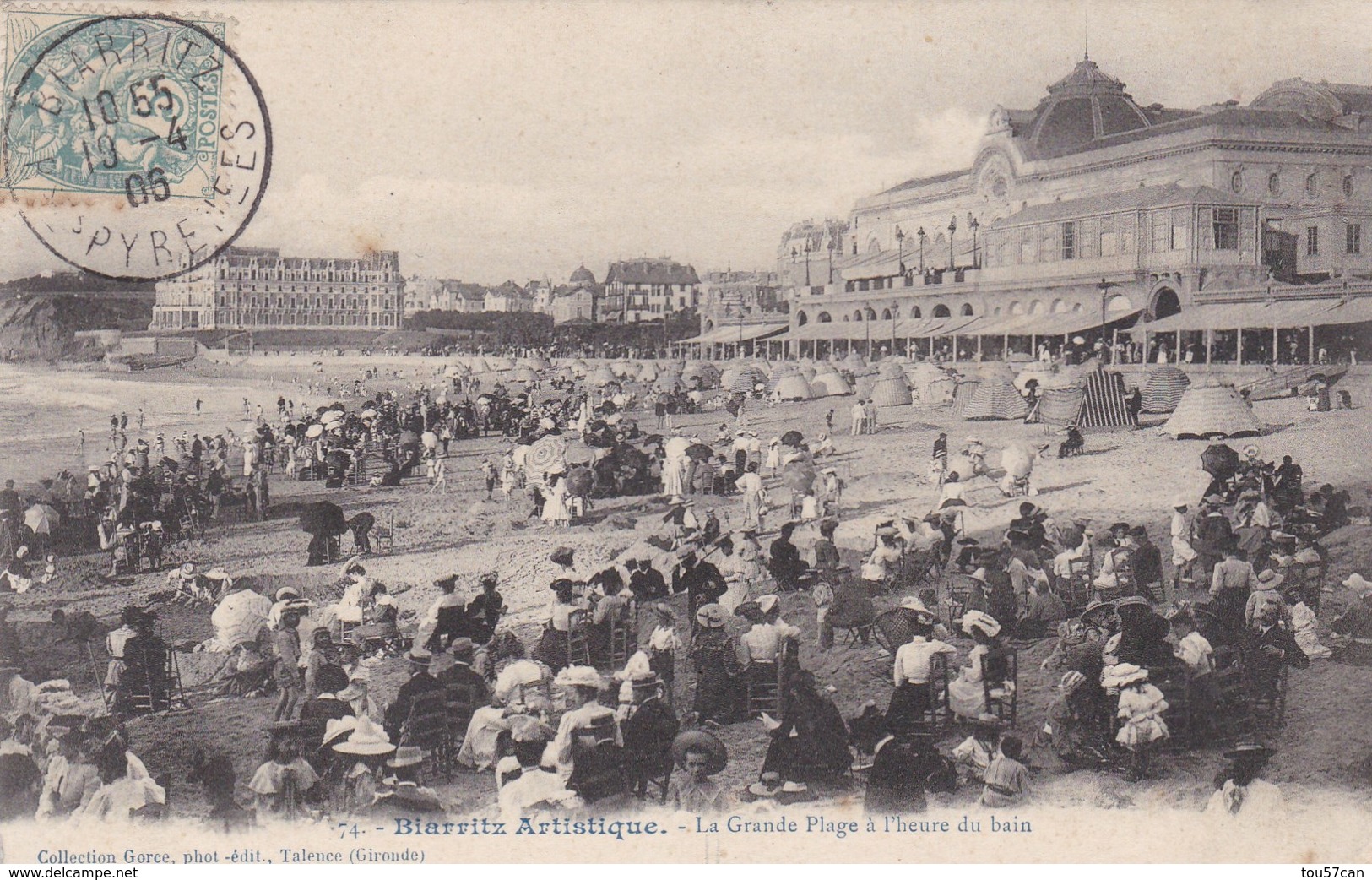 BIARRITZ - PYRENEES ATLANTIQUES - (64)  - CPA TRÈS ANIMÉE 1906. - Biarritz