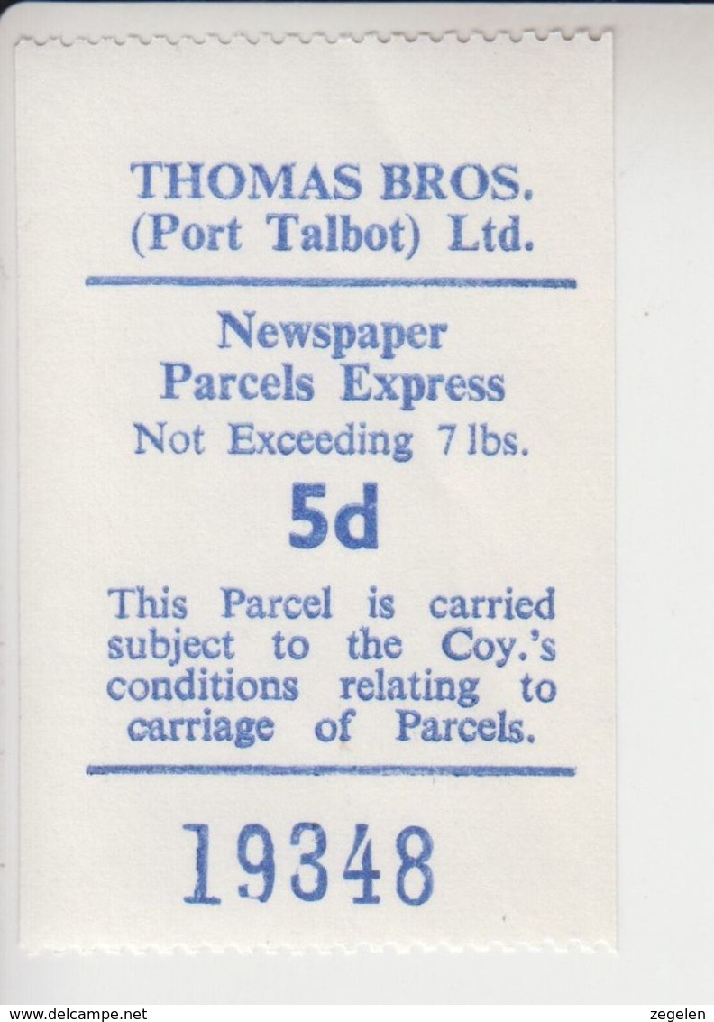 Groot-Brittannië: Spoorwegzegel Thomas Bros Ltd(Zuid-Wales) 5d ** - Emissions Locales