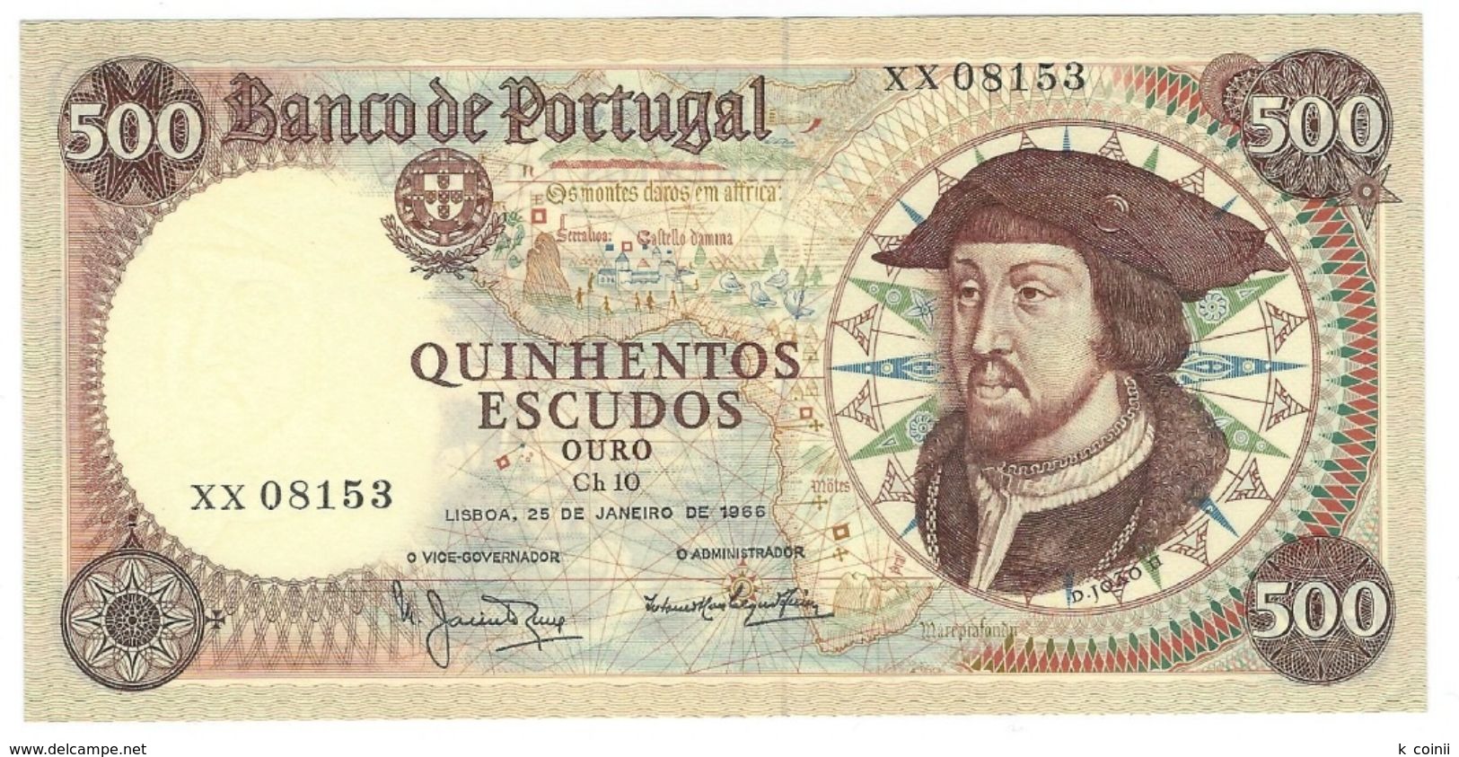 Portugal - 500 Escudos (500$00) 1966 - Almost UNC - Portugal