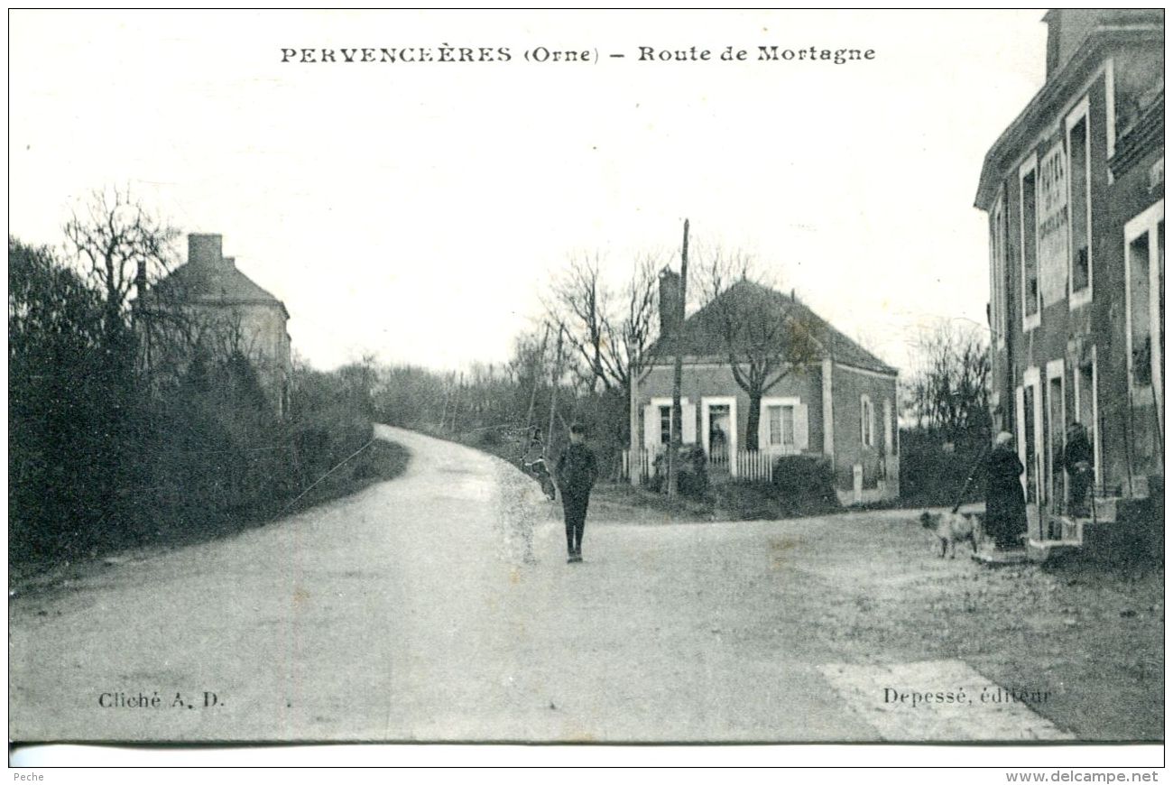 N°4115 A -cpa Pervenchères -route De Mortagne- - Pervencheres