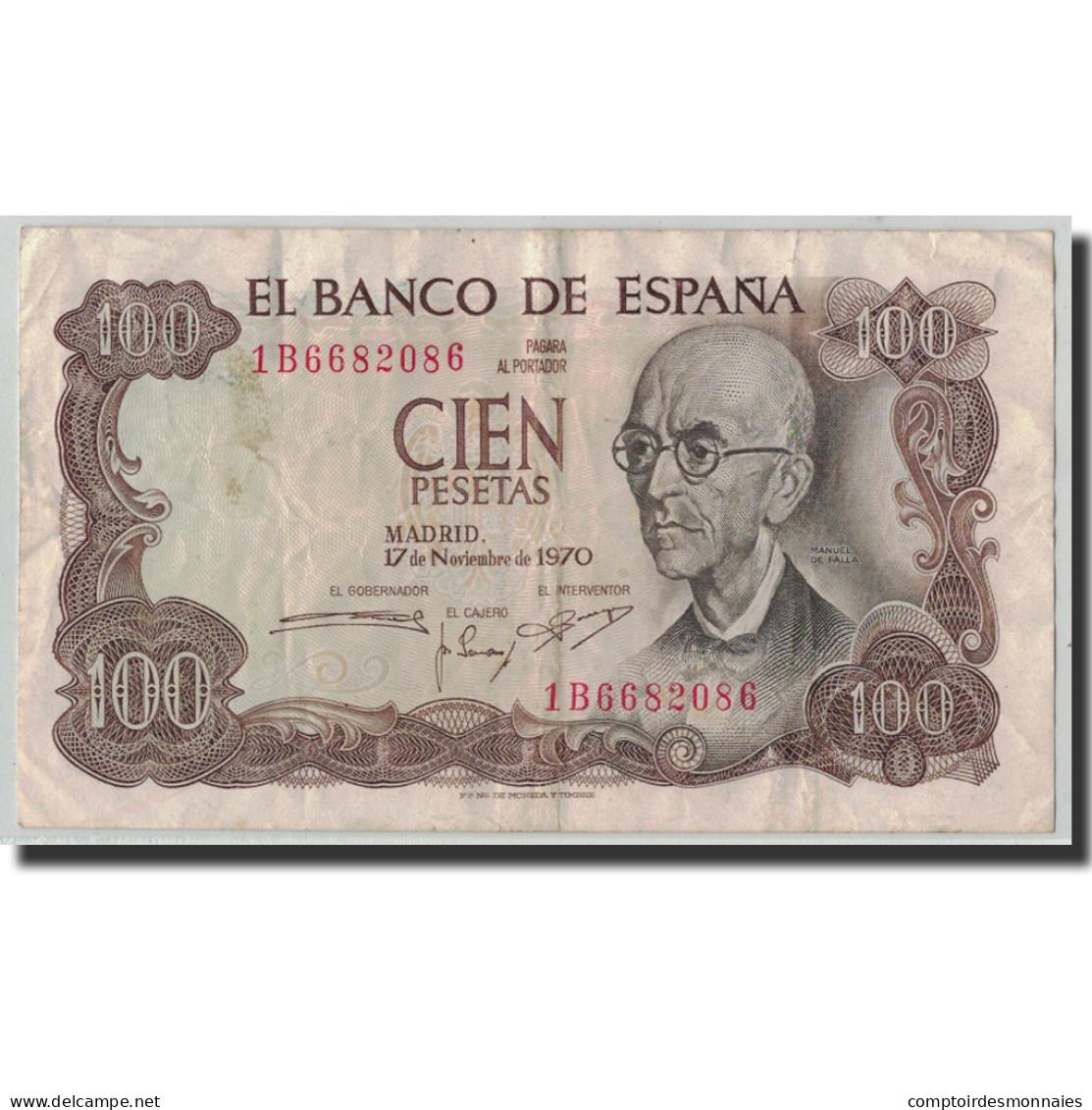 Billet, Espagne, 100 Pesetas, 1970, 1970-11-17, KM:152a, TB - 100 Pesetas