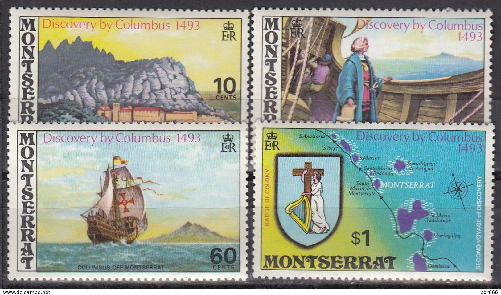 Montserrat - COLUMBUS / SHIP / MAP 1973 MNH - Montserrat