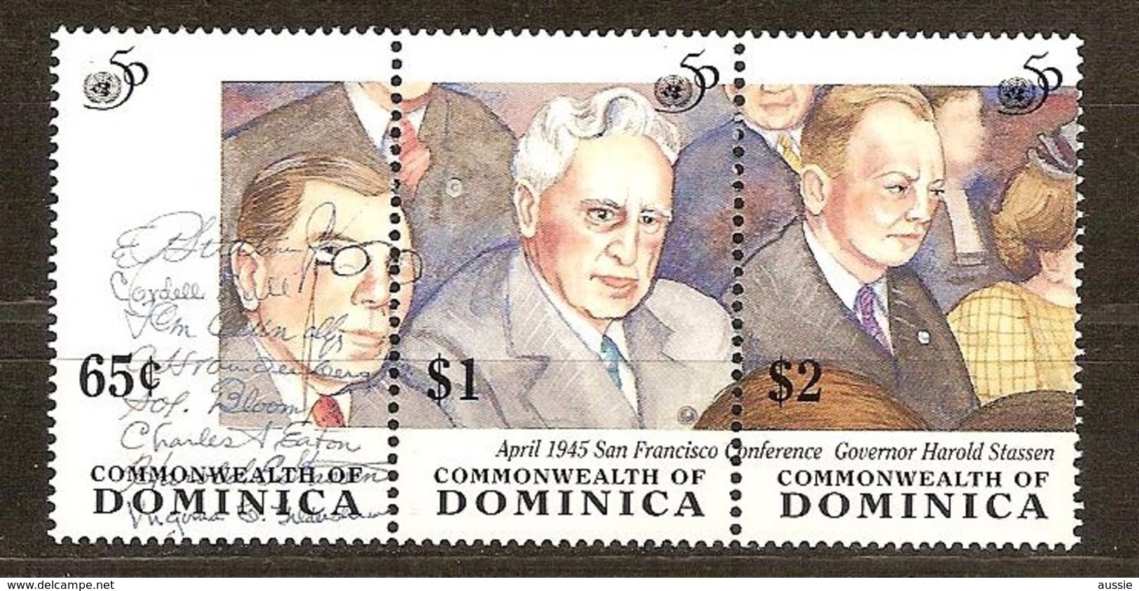 Dominica Dominique 1995 Yvertn° 1778-1780 *** MNH Cote 24 FF Nations Unies - Dominique (1978-...)